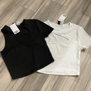 Bundle of cut out cropped tops/ brand new H&M